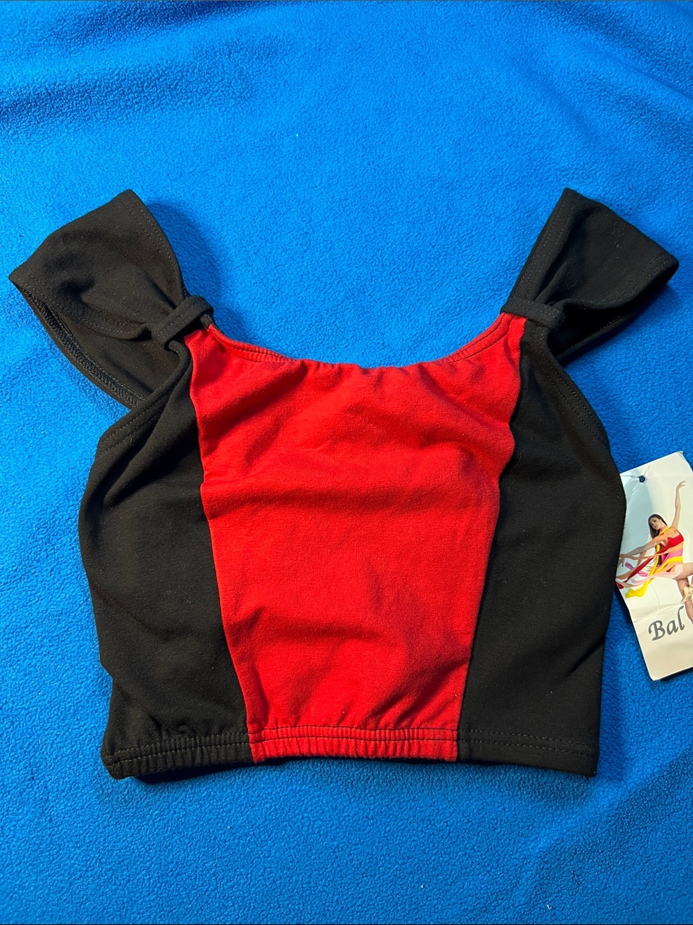 Colorblock Dancewear Cute Spandex Crop Top S NWT